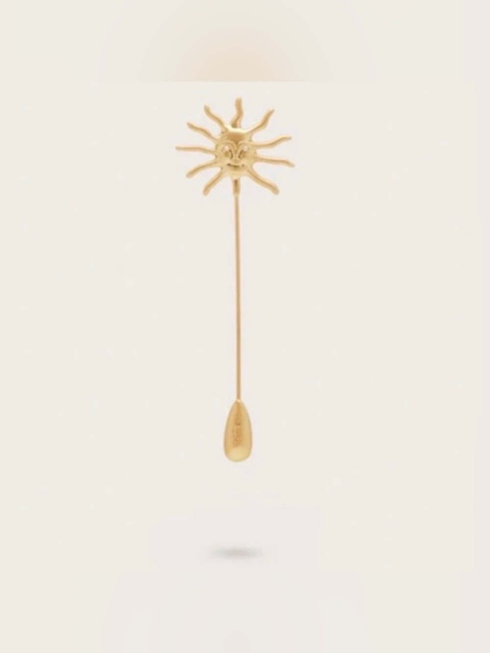 CULT GAIA LEO SUN BLAZER PIN IN BRUSHED BRASS NEW IN BOX